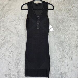Guess Angelina Dress Womens XS Black Bandage Sleeveless Bodycon Cocktail New